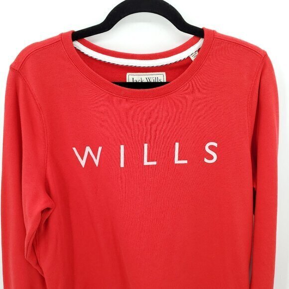 Jack Wills Red Spellout Pullover Sweatshirt US 10/UK 14 - Picture 4 of 15